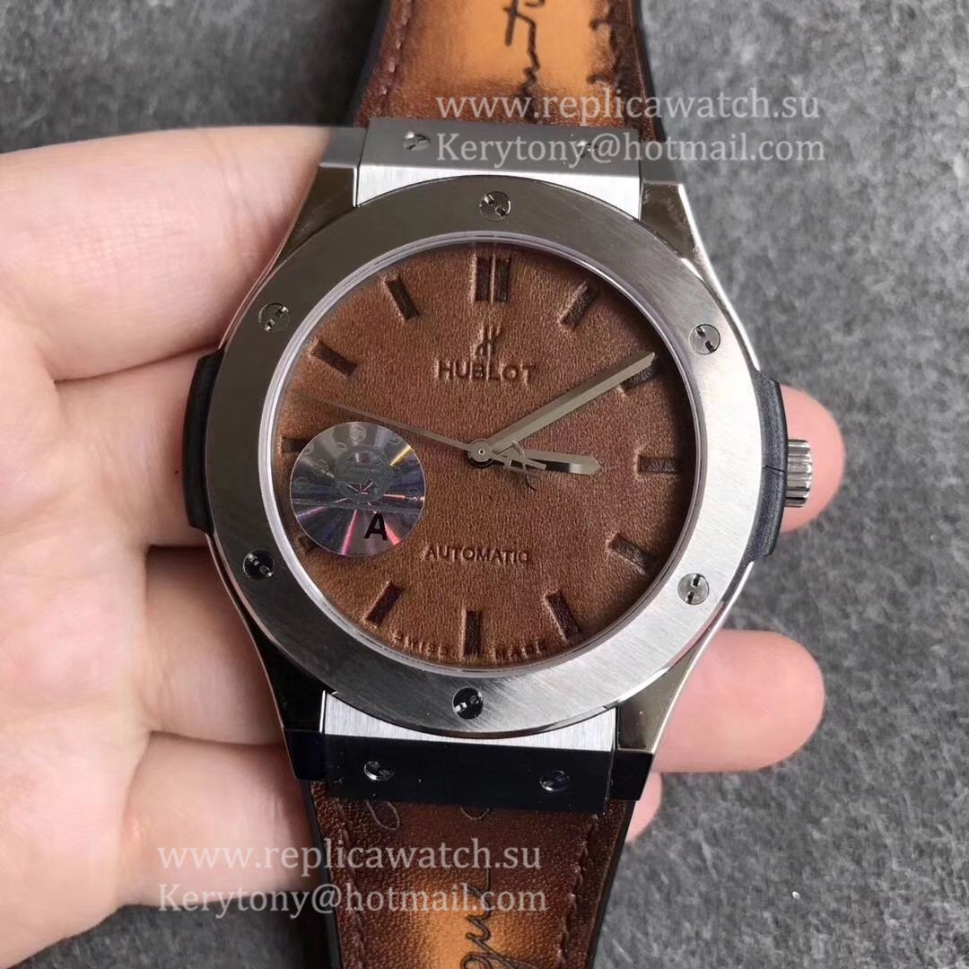 High Quality Hublot Classic Fusion Berluti Scritto 511.TX.050T.VR.BER16 SRF V2 SS Brown Leather Dial HUB1100 High Quality Hublot Classic Fusion Berluti Scritto 511.TX.050T.VR.BER16 SRF V2 SS Brown Leather Dial HUB1100