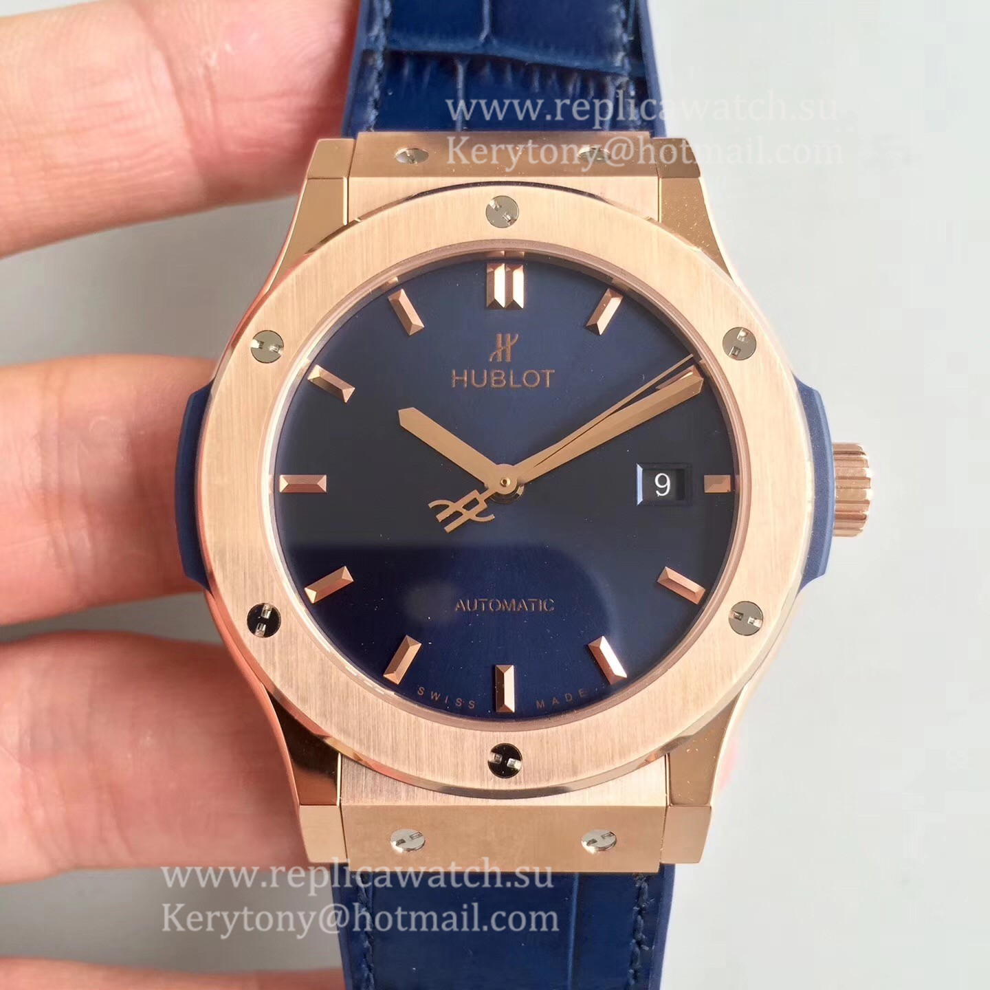 Fake Hublot Classic Fusion Blue King Gold 511.OX.7180.LR JJF Rose Gold Blue Dial HUB1112 Fake Hublot Classic Fusion Blue King Gold 511.OX.7180.LR JJF Rose Gold Blue Dial HUB1112