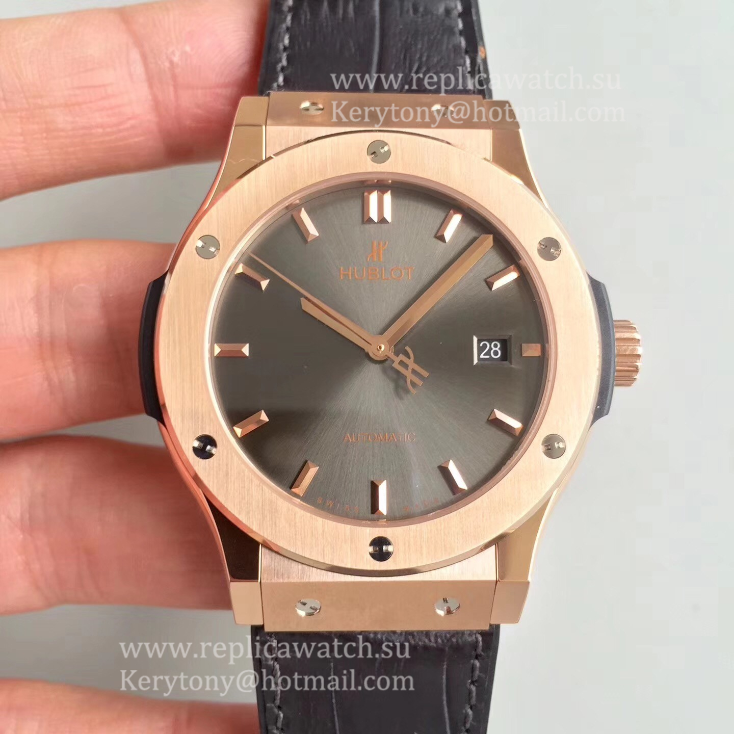Replica Hublot Classic Fusion Grey King Gold 511.OX.7081.LR JJF Rose Gold Grey Dial HUB1112 Replica Hublot Classic Fusion Grey King Gold 511.OX.7081.LR JJF Rose Gold Grey Dial HUB1112