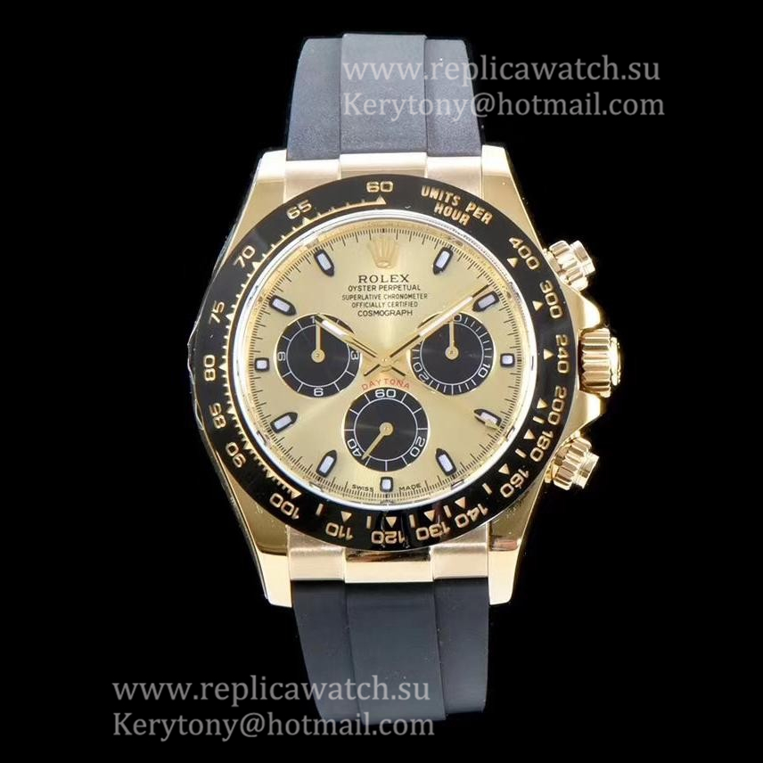 Replica R01ex Daytona 116518 LN ARF V2 Yellow Gold Champagne Dial 4130 Replica R01ex Daytona 116518 LN ARF V2 Yellow Gold Champagne Dial 4130