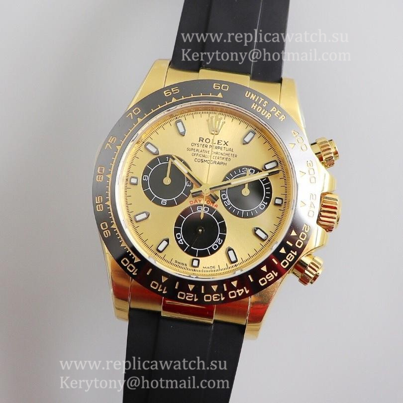 Perfect Replica R01ex Daytona 116518 Noob Factory V3 Yellow Gold Champagne Dial 4130 Perfect Replica R01ex Daytona 116518 Noob Factory V3 Yellow Gold Champagne Dial 4130