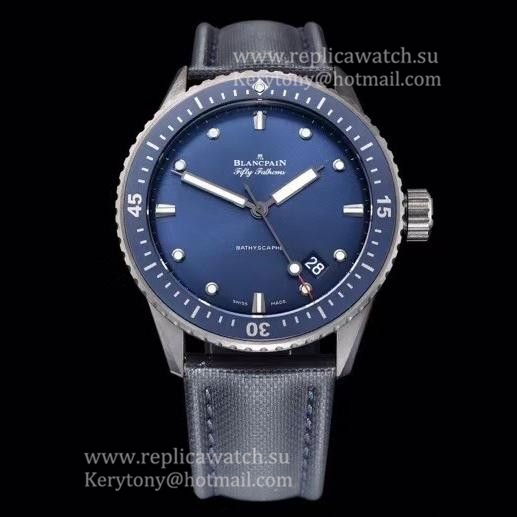 High Quality Blancpain Fifty Fathoms Bathyscaphe GF Ceramic Blue Dial 1315 (Free Strap) High Quality Blancpain Fifty Fathoms Bathyscaphe GF Ceramic Blue Dial 1315 (Free Strap)