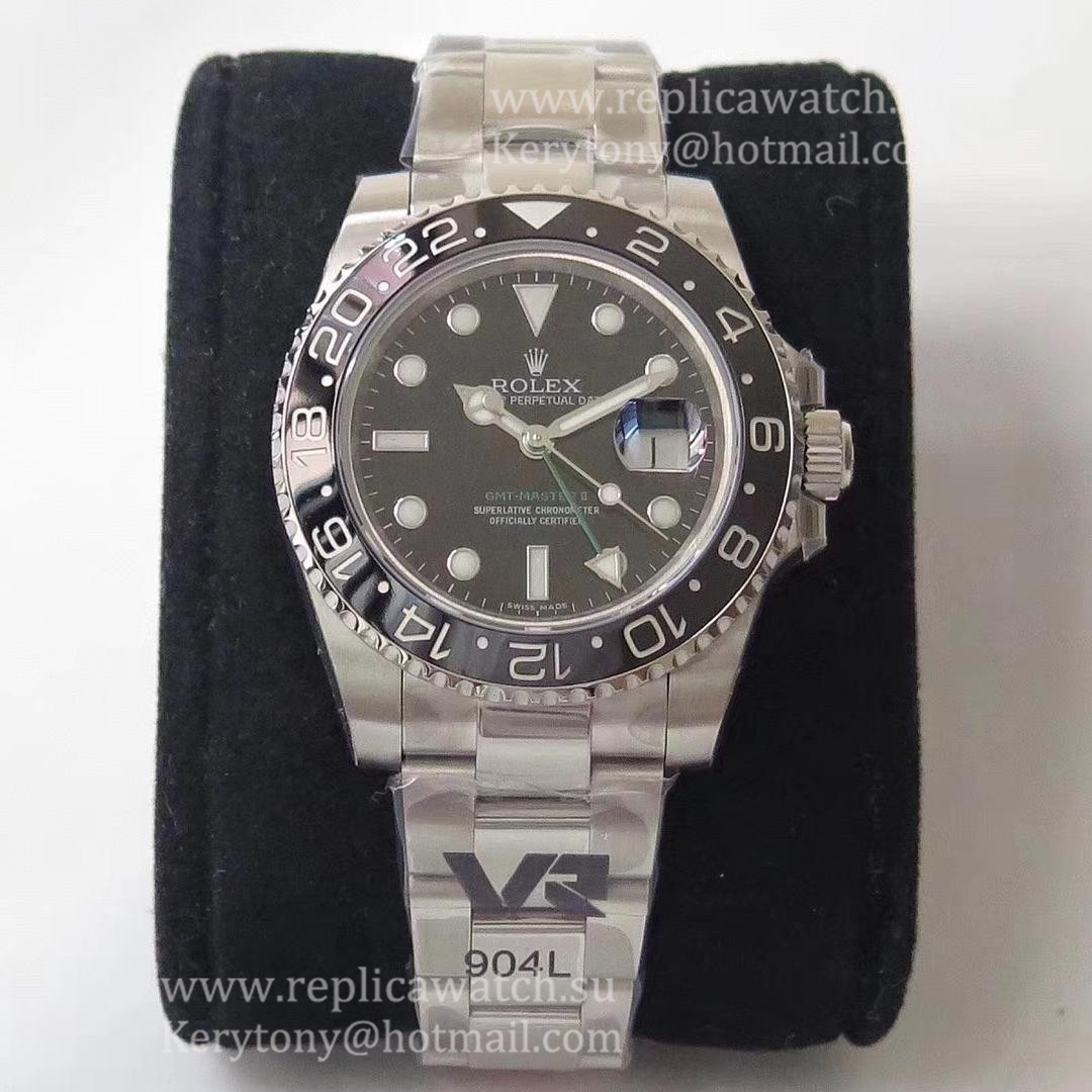 High Quality R01ex GMT-Master II 116710 LN VRF V2 SS 904L Black Dial 3186 (CF Bezel) High Quality R01ex GMT-Master II 116710 LN VRF V2 SS 904L Black Dial 3186 (CF Bezel)
