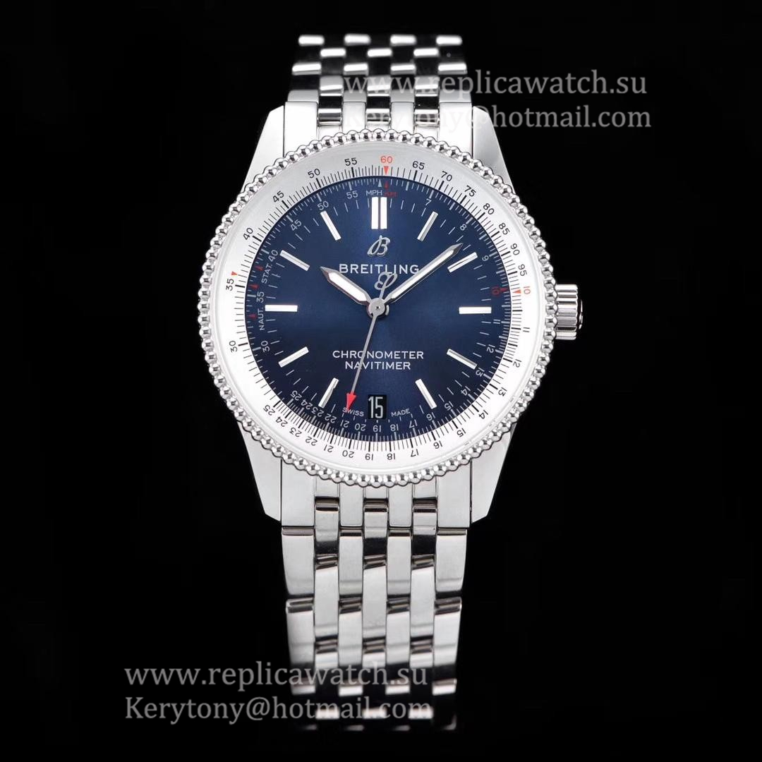 NEW Replica Breitling Navitimer 1 Automatic 38mm KORF SS Blue Dial 2824 (Free Leather Strap) NEW Replica Breitling Navitimer 1 Automatic 38mm KORF SS Blue Dial 2824 (Free Leather Strap)