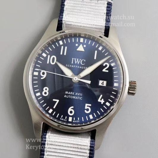 Replica IWC Pilot Mark XVIII IW327010 M+F SS Blue Dial 35111 Replica IWC Pilot Mark XVIII IW327010 M+F SS Blue Dial 35111