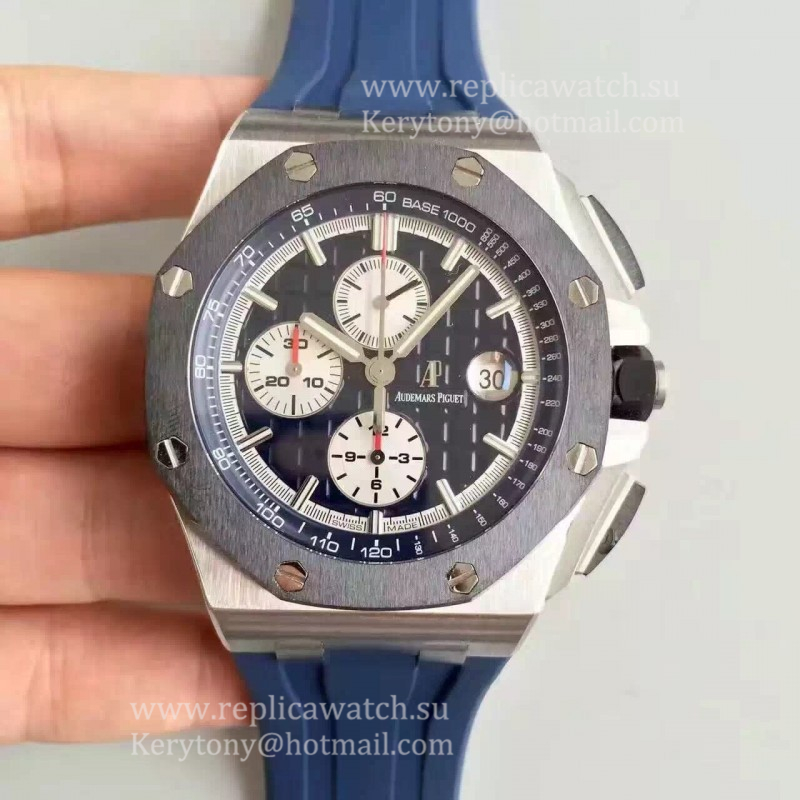 High Quality Audemars P1g*et Royal Oak Offshore 26401PO.OO.A018CR.01 JF V2 SS Blue Dial 3126 High Quality Audemars P1g*et Royal Oak Offshore 26401PO.OO.A018CR.01 JF V2 SS Blue Dial 3126