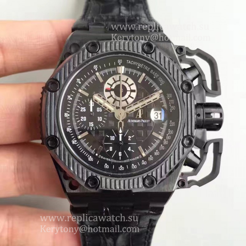Fake Audemars P1g*et Royal Oak Offshore Survivor 26165IO.OO.A002CA.01 JF V2 Titanium Black Dial 7750 Fake Audemars P1g*et Royal Oak Offshore Survivor 26165IO.OO.A002CA.01 JF V2 Titanium Black Dial 7750