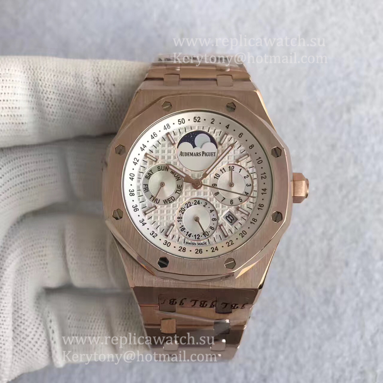 Best Price Audemars P1g*et Royal Oak Perpetual Calendar 41mm 26574OR.OO.1220OR.01 JF Rose Gold Silver Dial 5134 Best Price Audemars P1g*et Royal Oak Perpetual Calendar 41mm 26574OR.OO.1220OR.01 JF Rose Gold Silver Dial 5134