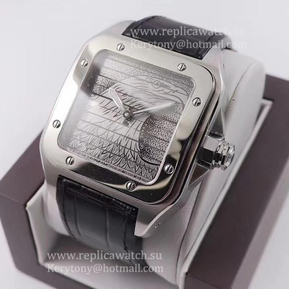 NEW Replica Ca*t1er Santos WM505014 45mm WWF SS Eagle Dial 9611MC NEW Replica Ca*t1er Santos WM505014 45mm WWF SS Eagle Dial 9611MC