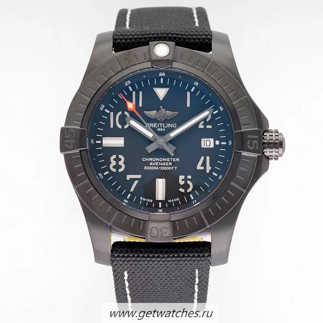Copy Breitling Avenger Automatic 45 Seawolf Night Mission BLSF PVD Black Dial 2836