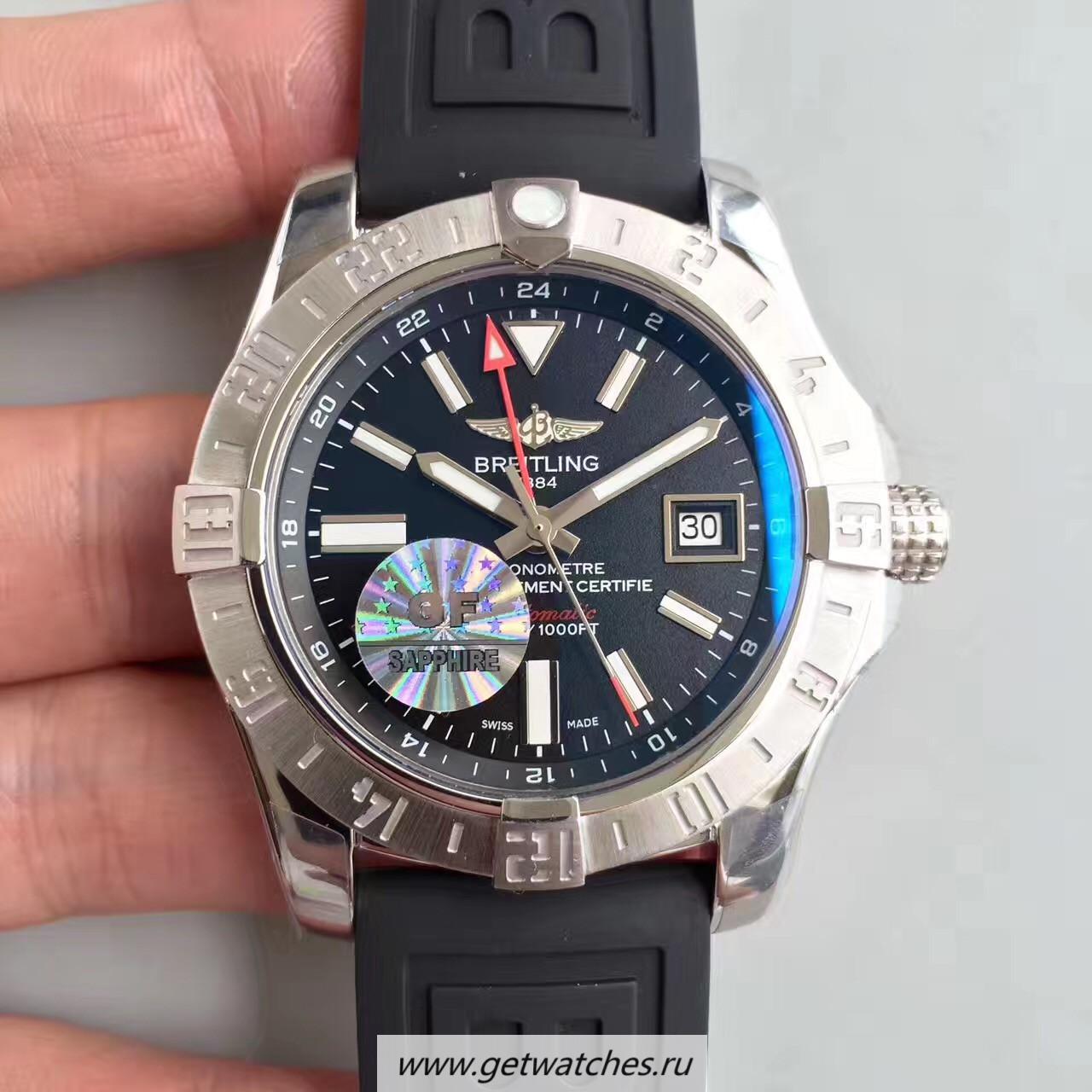 Copy Breitling Avenger II GMT A3239011/BC35/152S GF SS Black Dial 2836 Copy Breitling Avenger II GMT A3239011/BC35/152S GF SS Black Dial 2836