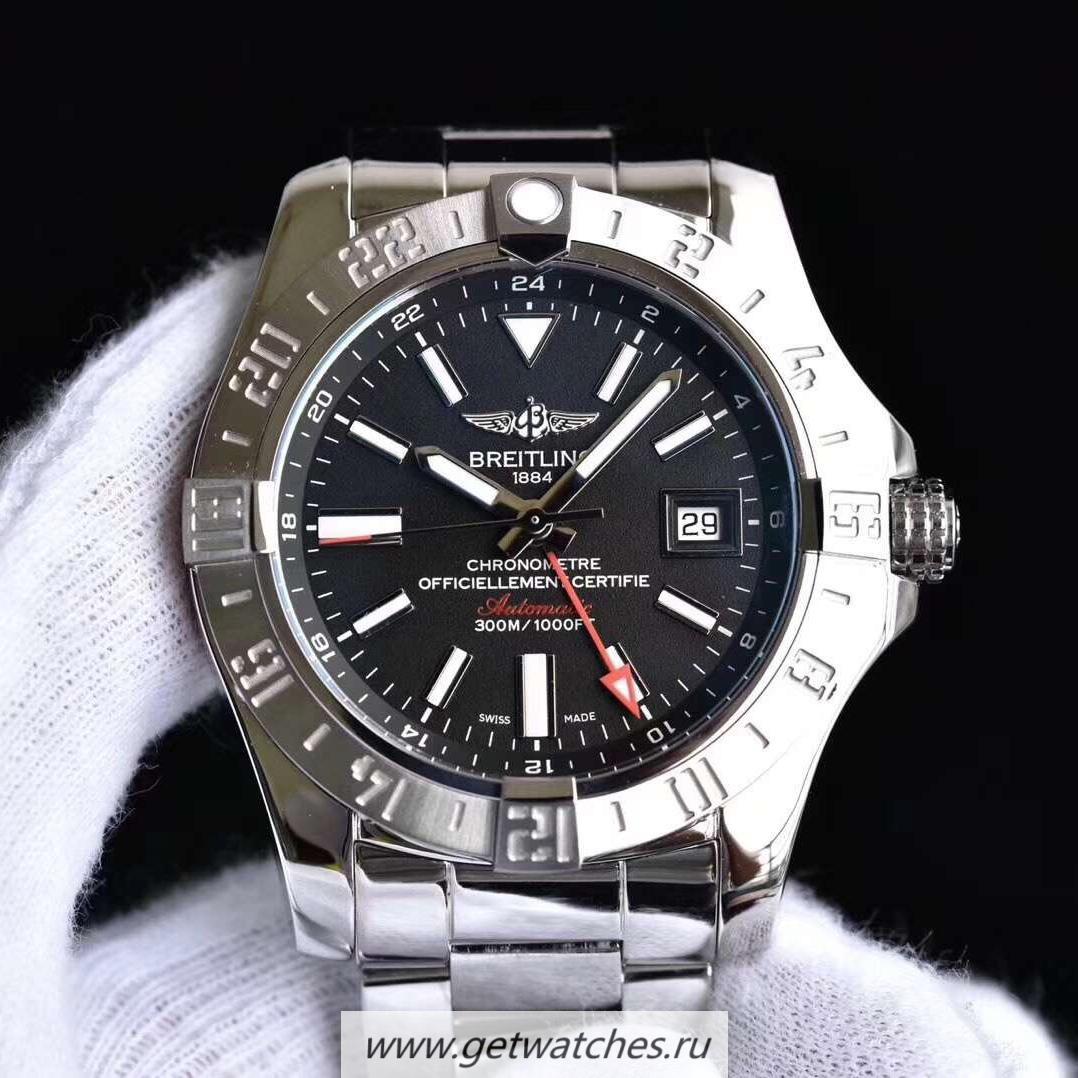 Fake Breitling Avenger II GMT A3239011/BC35/170A GF SS Black Dial 2836 Fake Breitling Avenger II GMT A3239011/BC35/170A GF SS Black Dial 2836