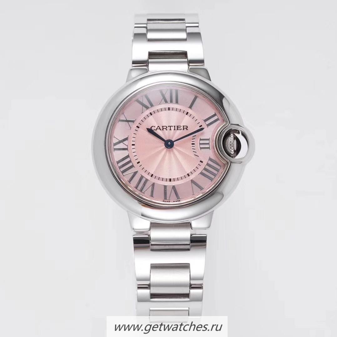 High Quality Ca*t1er Ballon Bleu 33mm AF V2 SS Pink Dial Ronda Quartz High Quality Ca*t1er Ballon Bleu 33mm AF V2 SS Pink Dial Ronda Quartz