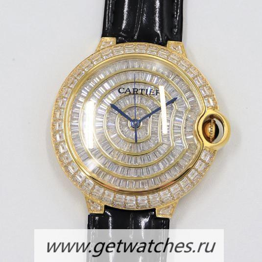 Perfect Replica Ca*t1er Ballon Bleu 42mm CF Yellow Gold & D1am0nd D1am0nd Dial M9015 Perfect Replica Ca*t1er Ballon Bleu 42mm CF Yellow Gold & D1am0nd D1am0nd Dial M9015