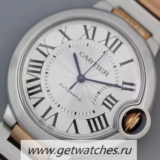 Copy Ca*t1er Ballon Bleu 42mm Rose Gold & SS Silver Dial 2836 Copy Ca*t1er Ballon Bleu 42mm Rose Gold & SS Silver Dial 2836