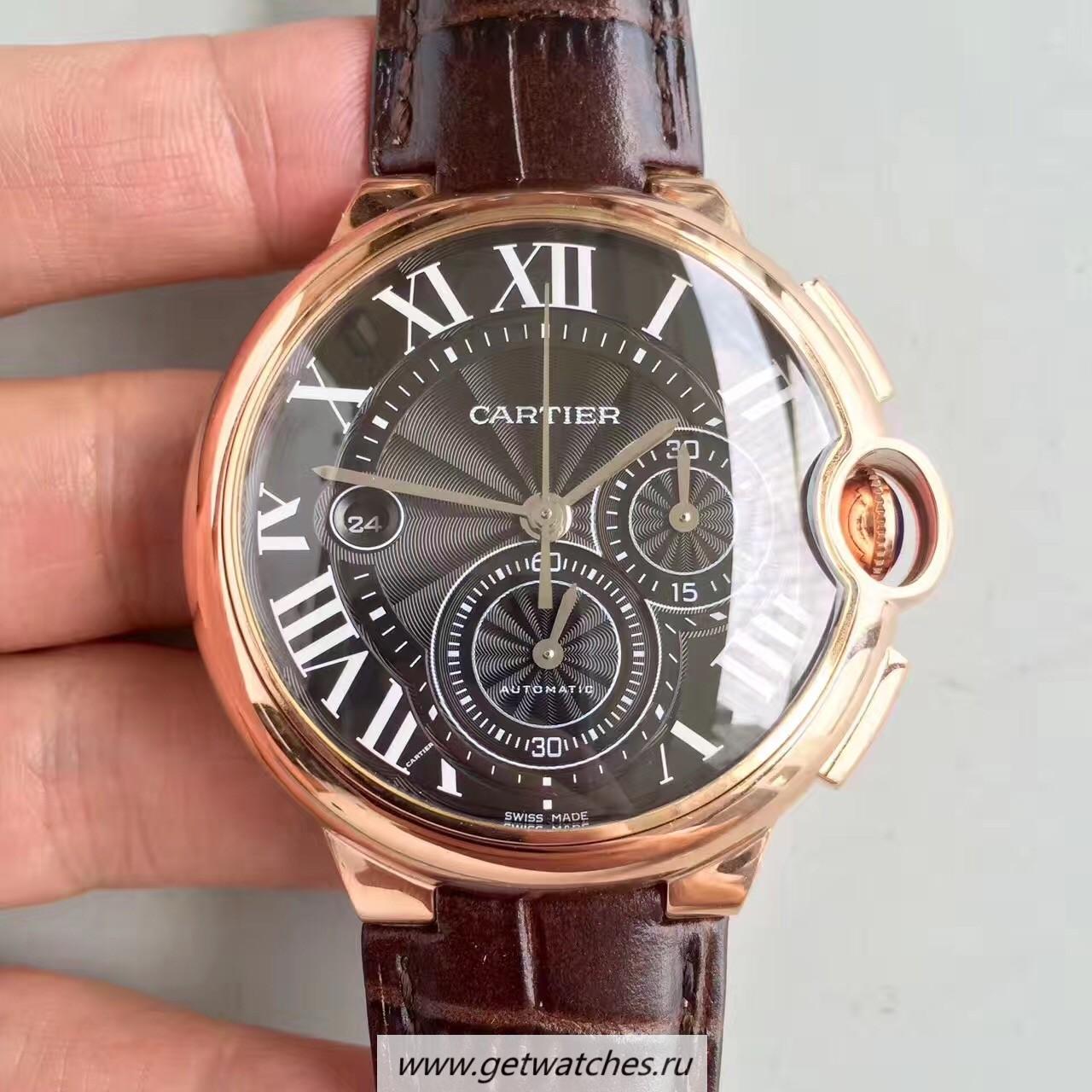 Copy Ca*t1er Ballon Bleu Chrono W6920074 Noob Factory Rose Gold Black Dial 8101 MC Copy Ca*t1er Ballon Bleu Chrono W6920074 Noob Factory Rose Gold Black Dial 8101 MC