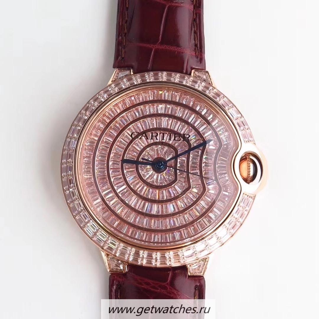 High Quality Ca*t1er Ballon Bleu T D1am0nd Noob Factory Rose Gold D1am0nd Dial M9015 High Quality Ca*t1er Ballon Bleu T D1am0nd Noob Factory Rose Gold D1am0nd Dial M9015