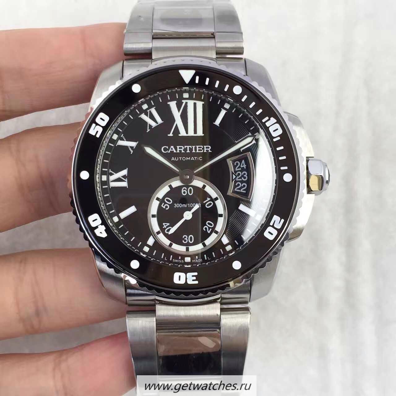 Best Price Ca*t1er Calibre Diver W7100057 42mm TF SS Black Dial M9015 Best Price Ca*t1er Calibre Diver W7100057 42mm TF SS Black Dial M9015
