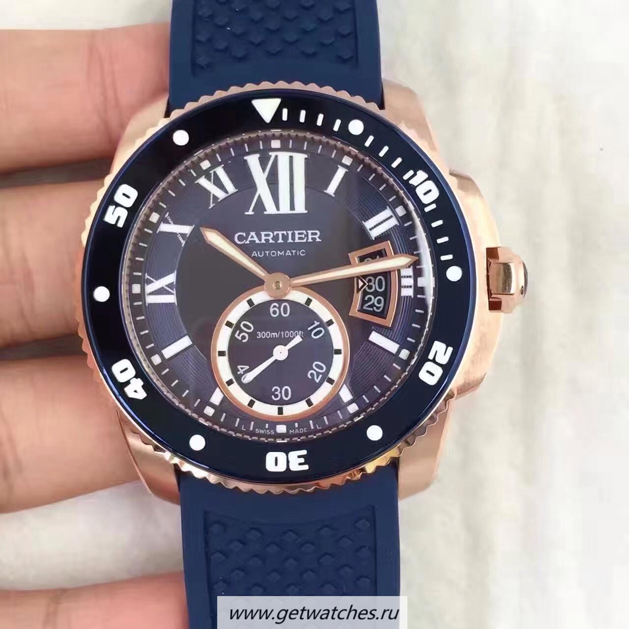 Best Price Ca*t1er Calibre Diver WGCA0010 42mm TF Rose Gold Blue Dial M9015 Best Price Ca*t1er Calibre Diver WGCA0010 42mm TF Rose Gold Blue Dial M9015