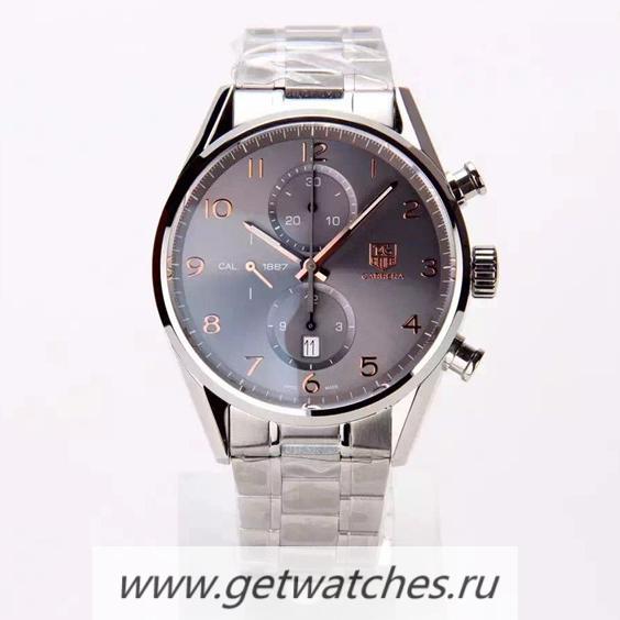 Copy Tag Heuer Carrera Calibre 1887 Rose Gold Gray Dial 1887 Copy Tag Heuer Carrera Calibre 1887 Rose Gold Gray Dial 1887