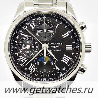 Fake Longines Conquest Classic Chrono Moonphase SS Black Dial 7751 Fake Longines Conquest Classic Chrono Moonphase SS Black Dial 7751