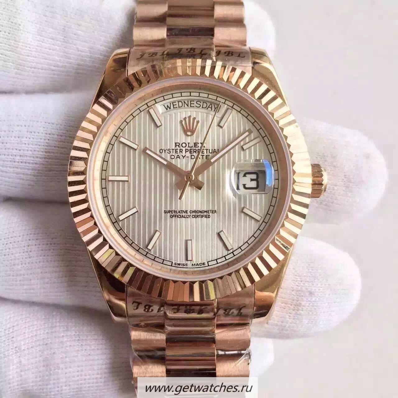 High Quality R01ex Day-Date 40 228235 40mm KWF Rose Gold Silver Stripe Dial 3255 High Quality R01ex Day-Date 40 228235 40mm KWF Rose Gold Silver Stripe Dial 3255