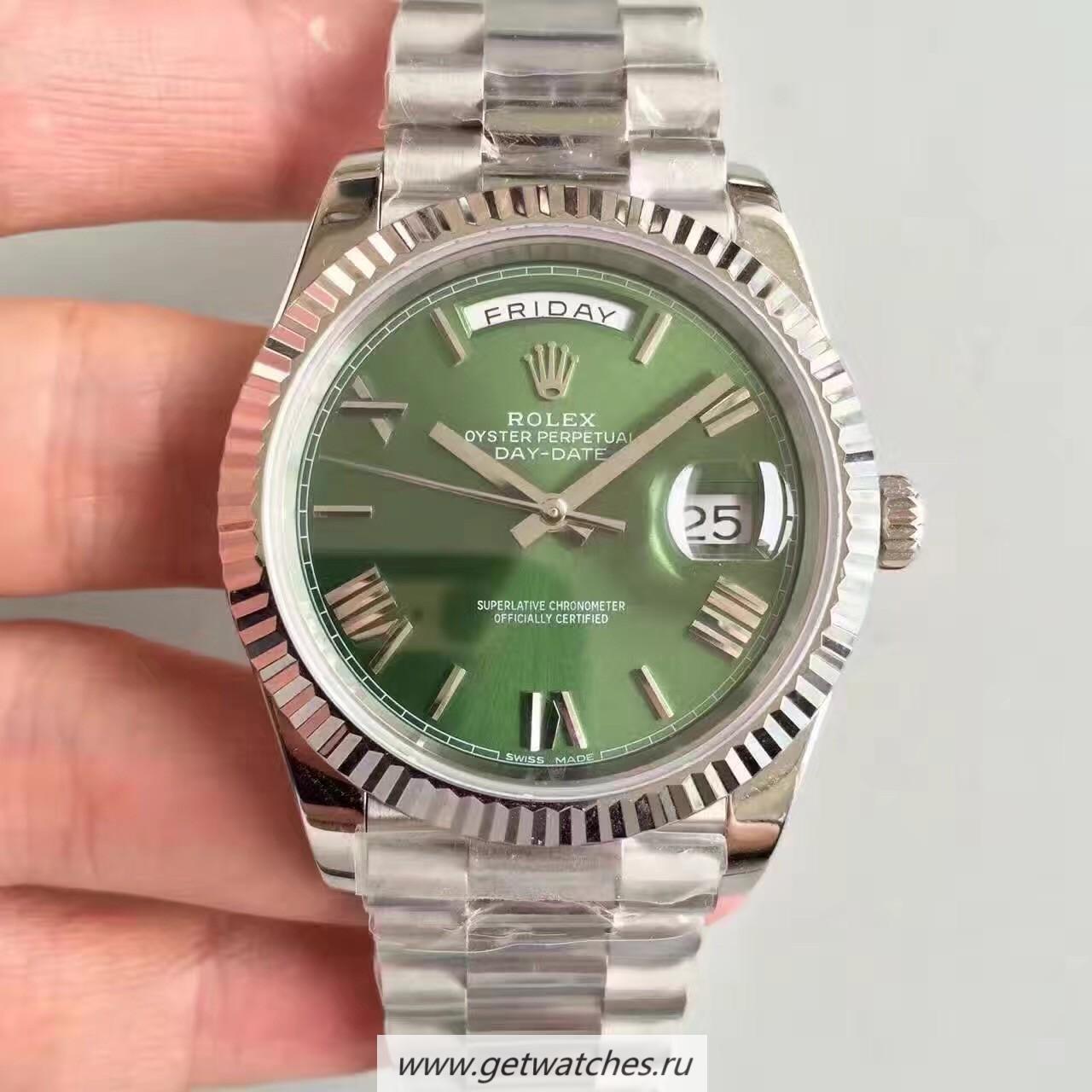 Shop R01ex Day-Date 40 228239 Noob Factory SS Green & Roman Dial 3255 Shop R01ex Day-Date 40 228239 Noob Factory SS Green & Roman Dial 3255