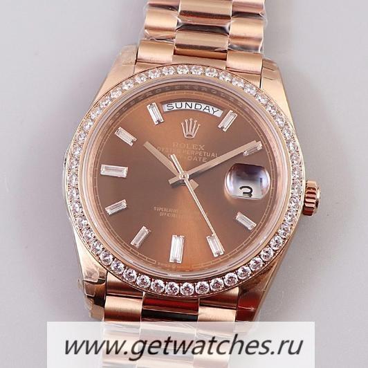 Fake R01ex Day-Date 40 228345 RBR EWF Rose Gold Chocolate & D1am0nd Dial 3255 Fake R01ex Day-Date 40 228345 RBR EWF Rose Gold Chocolate & D1am0nd Dial 3255