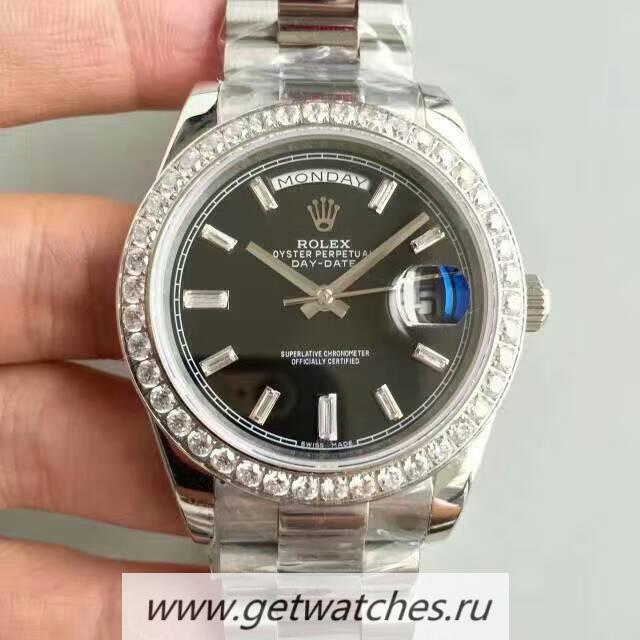 Perfect Replica R01ex Day-Date 40 228349 RBR 40mm KWF SS & D1am0nds Black Dial 3255 Perfect Replica R01ex Day-Date 40 228349 RBR 40mm KWF SS & D1am0nds Black Dial 3255