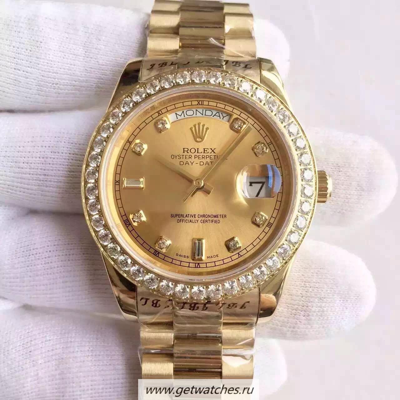 Fake R01ex Day-Date II 218348 41mm KWF Yellow Gold & D1am0nds Champagne Dial 3255 Fake R01ex Day-Date II 218348 41mm KWF Yellow Gold & D1am0nds Champagne Dial 3255