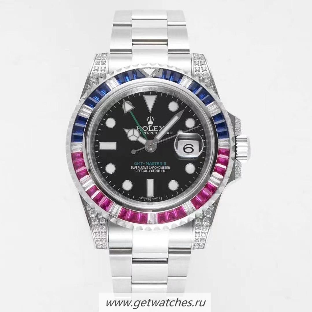 Shop R01ex GMT-Master II 116710 ROF SS & D1am0nd Black Dial 2836