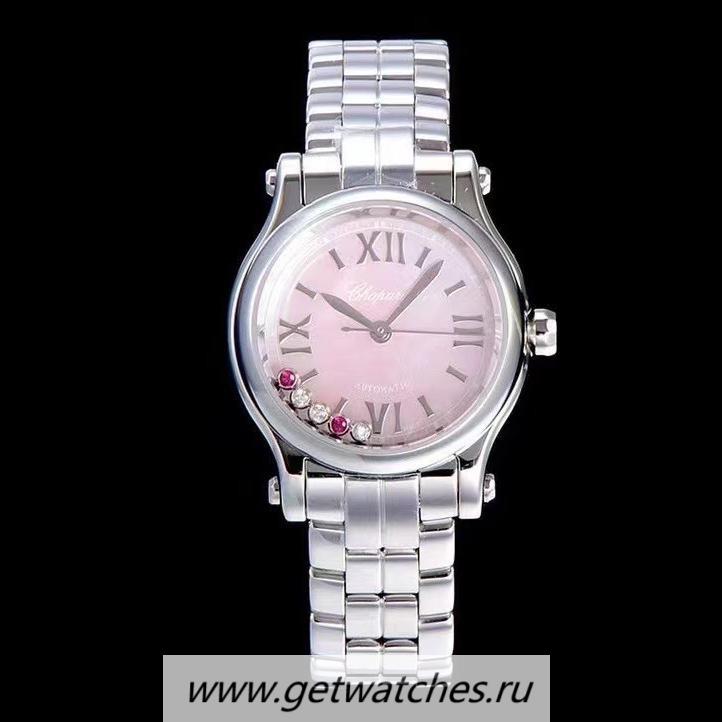Shop Chopard Happy Sport 36mm Automatic YF Ladies SS Pink Dial 2892 Shop Chopard Happy Sport 36mm Automatic YF Ladies SS Pink Dial 2892