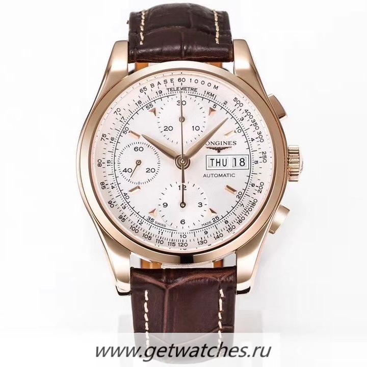 Copy Longines Heritage Chrono ACF Rose Gold White Dial 7750 Copy Longines Heritage Chrono ACF Rose Gold White Dial 7750