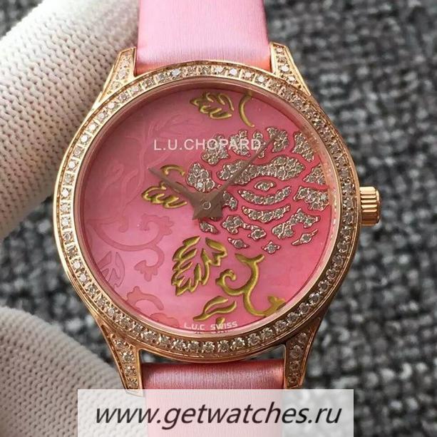 NEW Replica Chopard L.U.C XP Esprit de Fleurier Peony Rose Gold & D1am0nds Pink Dial L.U.C 96.23-L NEW Replica Chopard L.U.C XP Esprit de Fleurier Peony Rose Gold & D1am0nds Pink Dial L.U.C 96.23-L