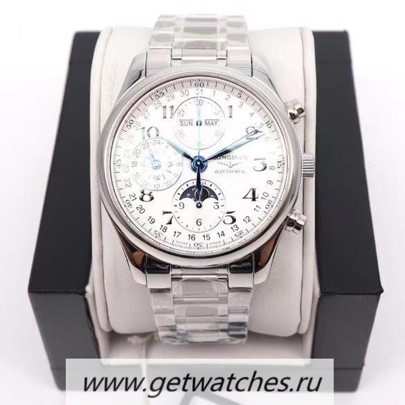 Fake Longines Master Collection Moonphase Chrono GLF SS White Dial 7751 Fake Longines Master Collection Moonphase Chrono GLF SS White Dial 7751