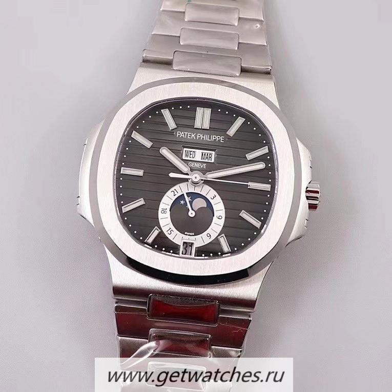 Fake Pat*k Phi1i*pe Nautilus Annual Calendar Moonphase 5726 GRF V2 SS Black Dial 324 Fake Pat*k Phi1i*pe Nautilus Annual Calendar Moonphase 5726 GRF V2 SS Black Dial 324