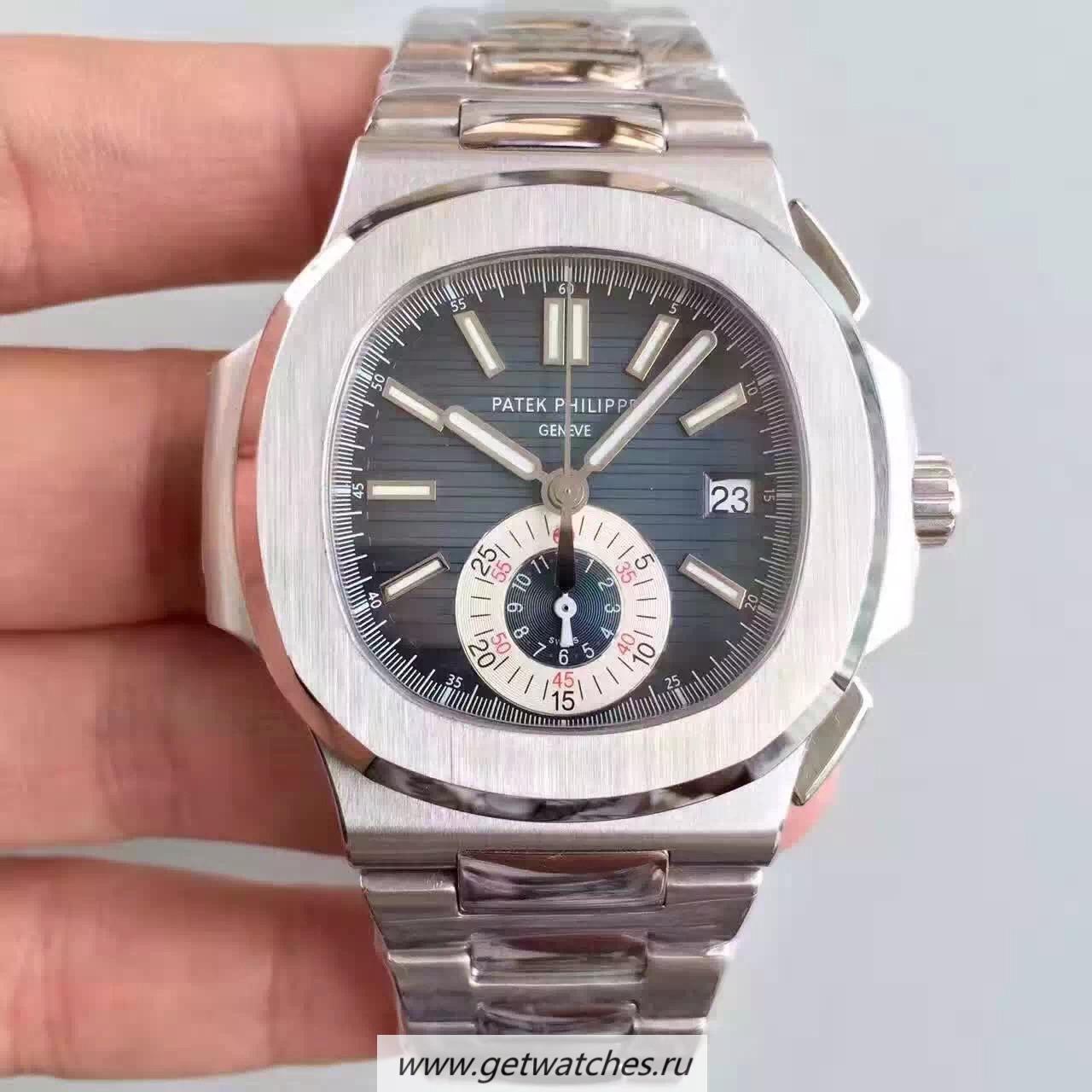 Perfect Replica Pat*k Phi1i*pe Nautilus Chrono 5980 JF SS Blue Dial CH28-520C Perfect Replica Pat*k Phi1i*pe Nautilus Chrono 5980 JF SS Blue Dial CH28-520C