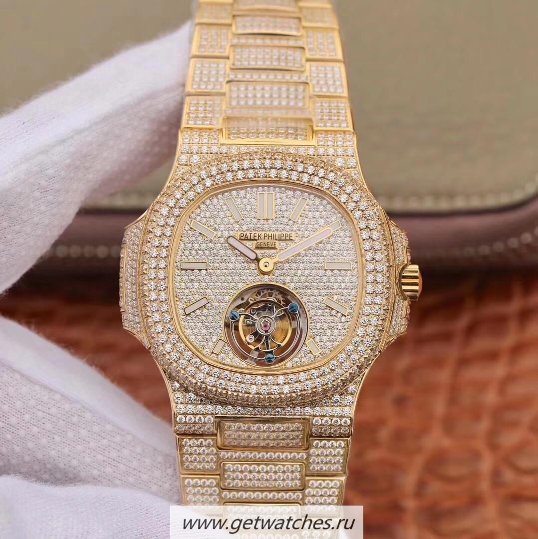High Quality Pat*k Phi1i*pe Nautilus Jumbo 5711 R8F Yellow Gold & D1am0nds D1am0nd Dial Tourbillon High Quality Pat*k Phi1i*pe Nautilus Jumbo 5711 R8F Yellow Gold & D1am0nds D1am0nd Dial Tourbillon