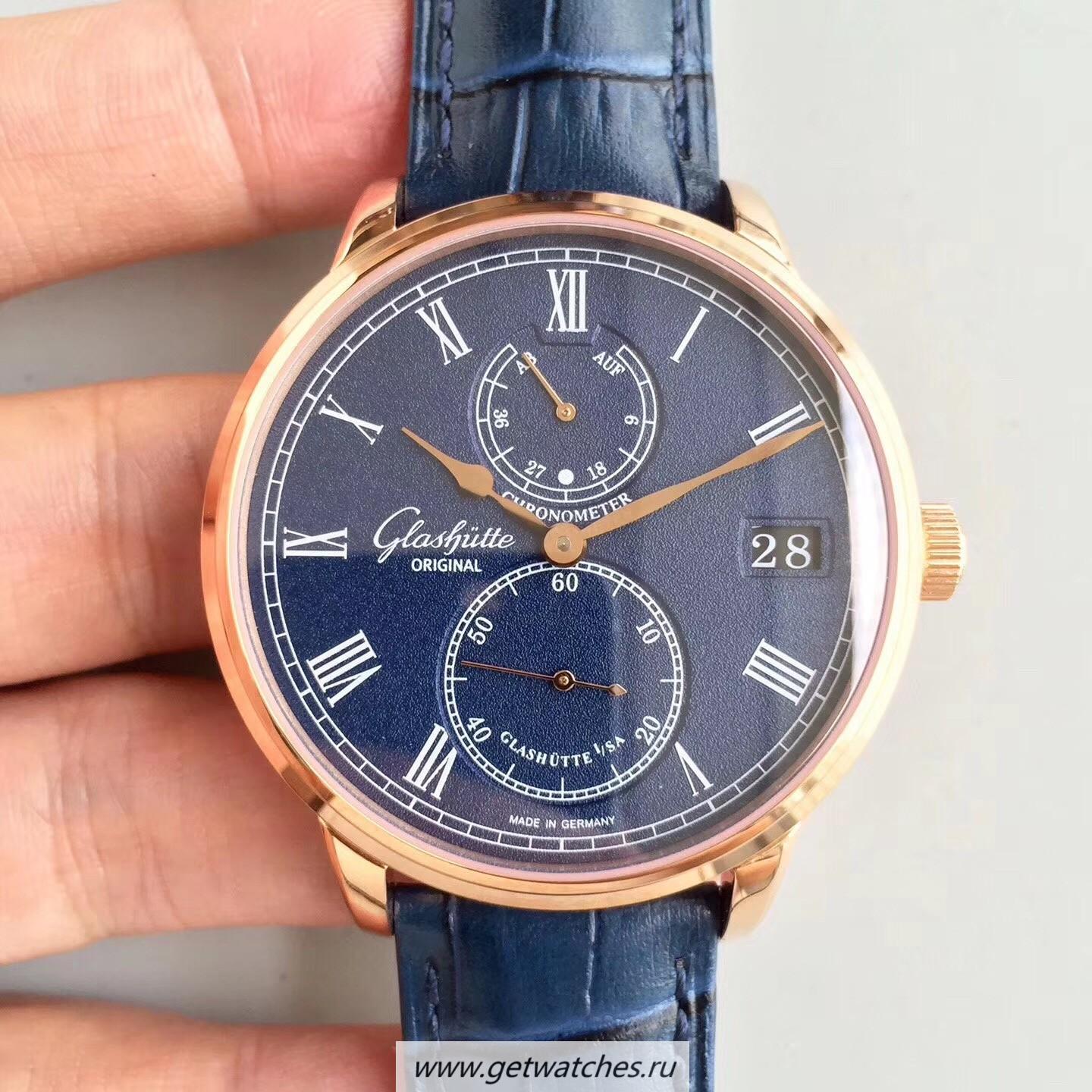 Replica Glashutte Original Senator Chronometer 1-58-01-01-01-04 Noob Factory Rose Gold Blue Dial 58-01 Replica Glashutte Original Senator Chronometer 1-58-01-01-01-04 Noob Factory Rose Gold Blue Dial 58-01