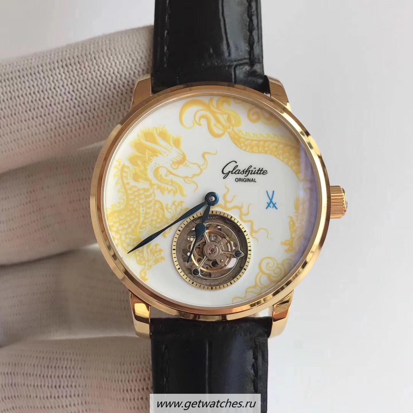 Copy Glashutte Original Senator Meissen Tourbillon Dragon 94-13-02-01-04 Noob Factory Rose Gold White Dial 94-11 Copy Glashutte Original Senator Meissen Tourbillon Dragon 94-13-02-01-04 Noob Factory Rose Gold White Dial 94-11