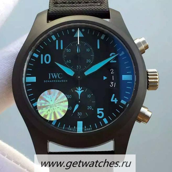 High Quality IWC Pilot Chrono Top Gun IW388003 HBB V6F Ceramic Black Dial Blue Markers 7750 High Quality IWC Pilot Chrono Top Gun IW388003 HBB V6F Ceramic Black Dial Blue Markers 7750