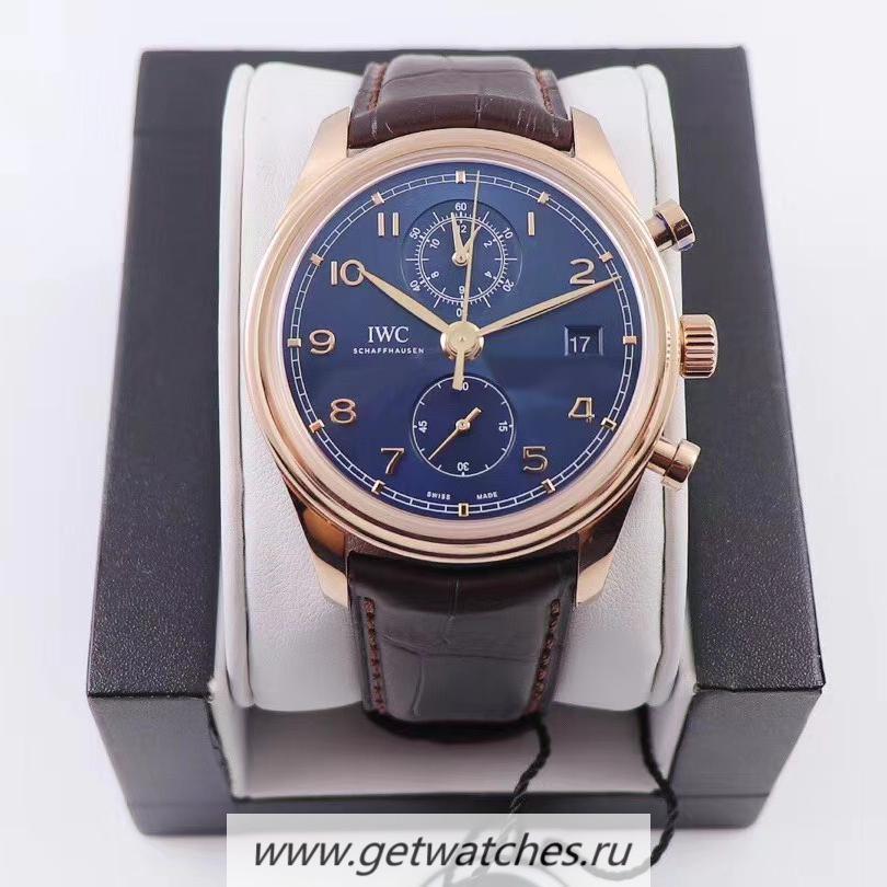 High Quality IWC Portugieser Chrono Classic IW390305 ZF Rose Gold Blue Dial 7750 High Quality IWC Portugieser Chrono Classic IW390305 ZF Rose Gold Blue Dial 7750
