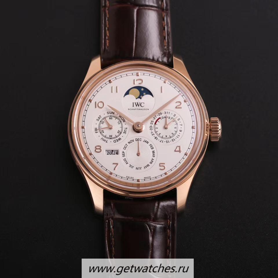 NEW Replica IWC Portugieser Perpetual Calendar IW503302 V9F Rose Gold White Dial 52610 NEW Replica IWC Portugieser Perpetual Calendar IW503302 V9F Rose Gold White Dial 52610
