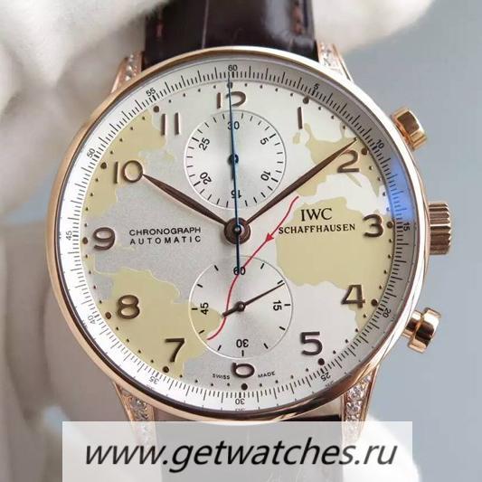 Perfect Replica IWC Portuguese Chrono Rose Gold & D1am0nds White Map Dial 7750 Perfect Replica IWC Portuguese Chrono Rose Gold & D1am0nds White Map Dial 7750