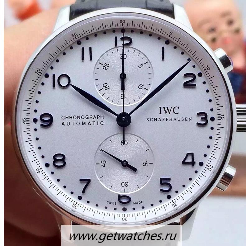 Fake IWC Portuguese IW371417 Chrono SS White Dial Blue Markers 89000 Fake IWC Portuguese IW371417 Chrono SS White Dial Blue Markers 89000