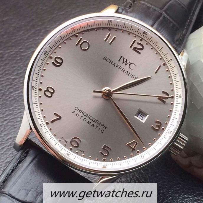 Fake IWC Portuguese SS Gray Dial Rose Gold Markers 89000 Fake IWC Portuguese SS Gray Dial Rose Gold Markers 89000