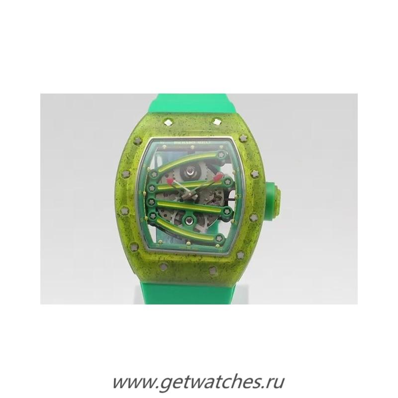 High Quality Richard Mille RM 59-01 Tourbillon Yohan Blake Translucent Green Composite Skeleton Green Dial M9015 High Quality Richard Mille RM 59-01 Tourbillon Yohan Blake Translucent Green Composite Skeleton Green Dial M9015