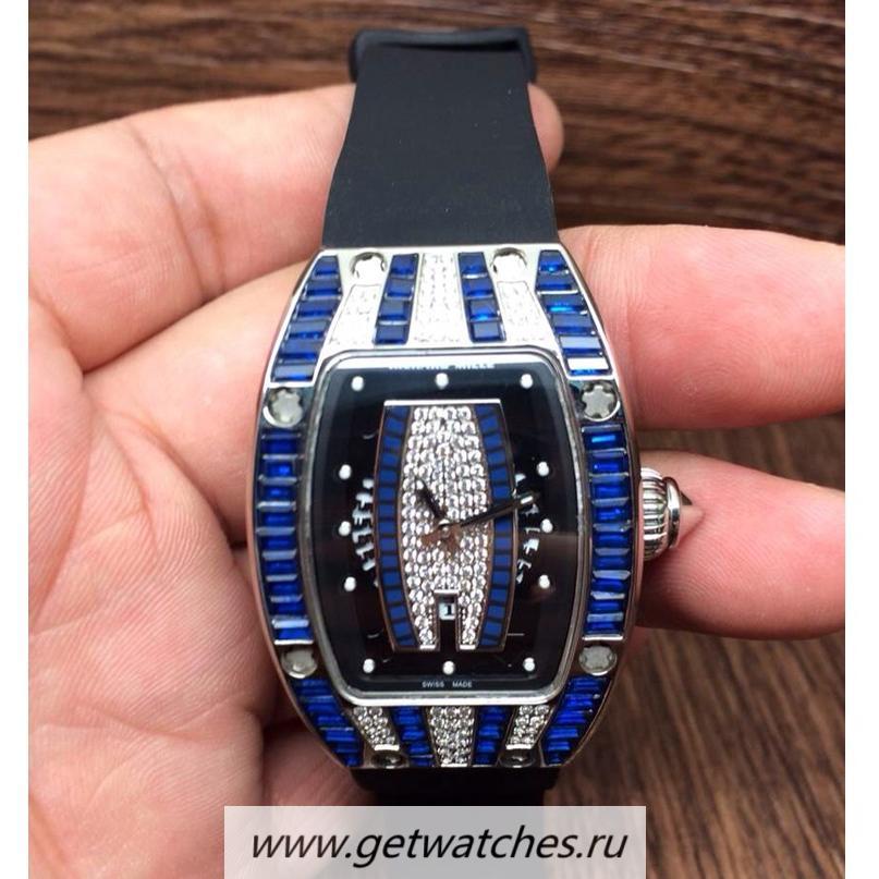 NEW Replica Richard Mille RM007 Ladies SS Blue D1am0nds Dial M6T51 NEW Replica Richard Mille RM007 Ladies SS Blue D1am0nds Dial M6T51