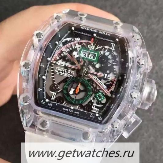 Fake Richard Mille RM011-01 R Mancini Shappire Black & Skeleton Dial 7750 Fake Richard Mille RM011-01 R Mancini Shappire Black & Skeleton Dial 7750