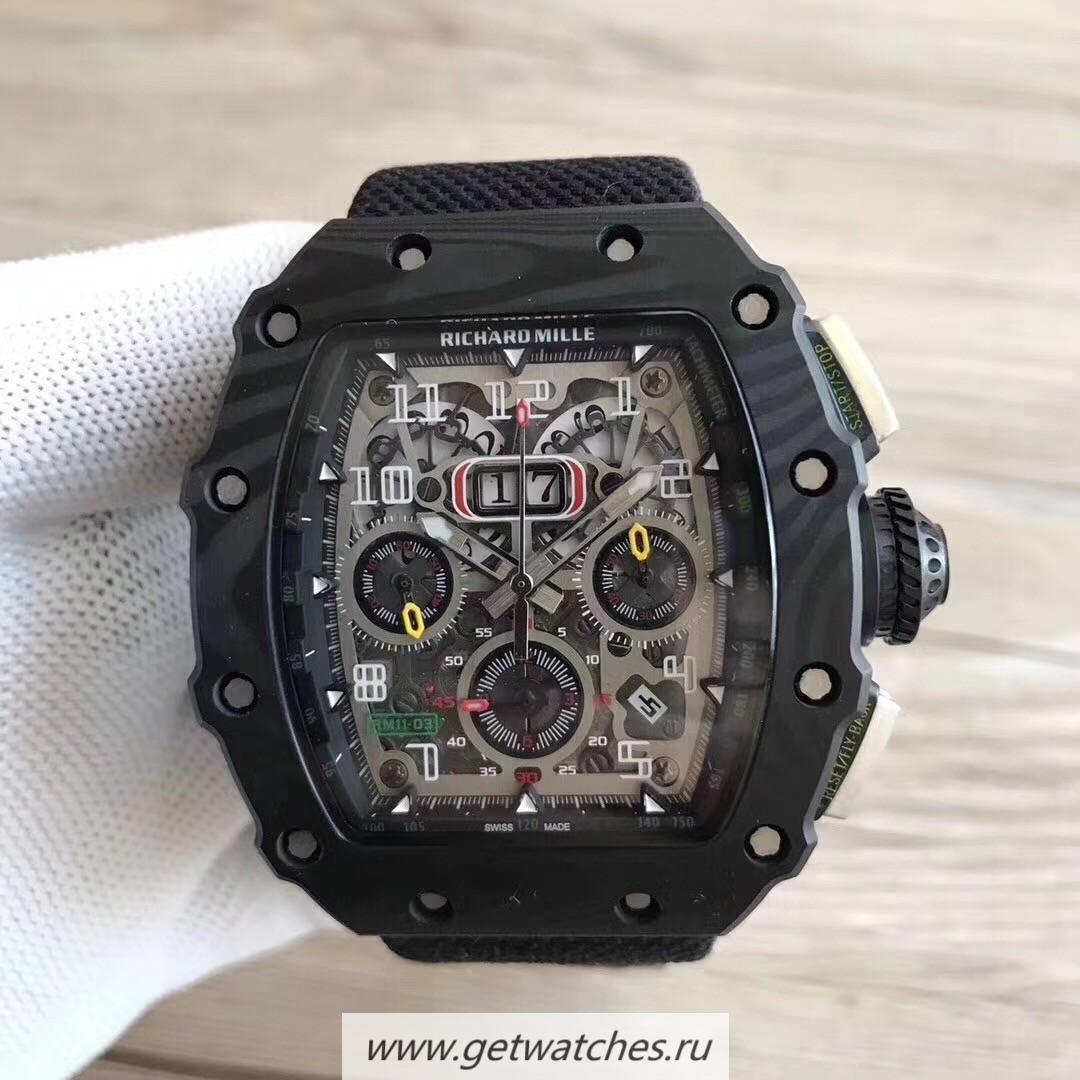 Best Price Richard Mille RM011-03 Flyback Chrono KLF Forged Carbon Black Skeleton Dial 7750 Best Price Richard Mille RM011-03 Flyback Chrono KLF Forged Carbon Black Skeleton Dial 7750